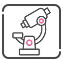 biopsia microscopio icona