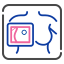 mammografia con mezzo di contrasto icona